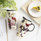 Topadorn Ceramic Travel Mug 17 oz. Coffee Latte Cup with Sealed Lid and Gift Box, Perfect for Coffee and Tea, 2 pack