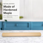 Frieling Crafted in the USA Maple Rolling Pin - Classic Baker Straight - 2-Inch by 18.5-Inch - Precision Wooden Rolling Pin - Pizza Dough Roller