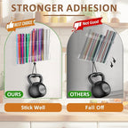 9.8” Acrylic Straw Holder with Double Sided Adhesive Tape Reusable Tumbler Straw Organizer Storage Container for Counter Cabinet Cupboard Kitchen( Large)