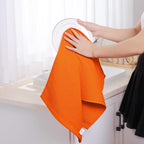 Homaxy 100% Cotton Waffle Weave Kitchen Dish Towels, Ultra Soft Absorbent Quick Drying Cleaning Towel, 13 x 28 Inches, 6-Pack, Orange