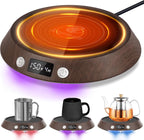 Coffee Mug Warmer – 55W Fast Heating Coffee Warmer, 3 Temperature Settings up to 170℉ with LED Lights, 2–9H Timer & Auto Shut-Off, Coffee Cup Warmer Gift for Women & Men, Office/Home Use