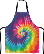 Tie Dye Kitchen Cooking BBQ Chef Apron,Funny Apron for Men, Women - Dad Presents, Presents for Men - Birthday, Mothers Day Presents for Mom, Wife, Husband, Brother, Friends