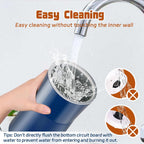 Simple Milk Frother, 2 in 1 Milk Steamer and Frother, Electric Milk Steamer, Milk Warmer and Hot Milk Foam Maker for Latter, Macchiato, Cappuccinos (Blue)