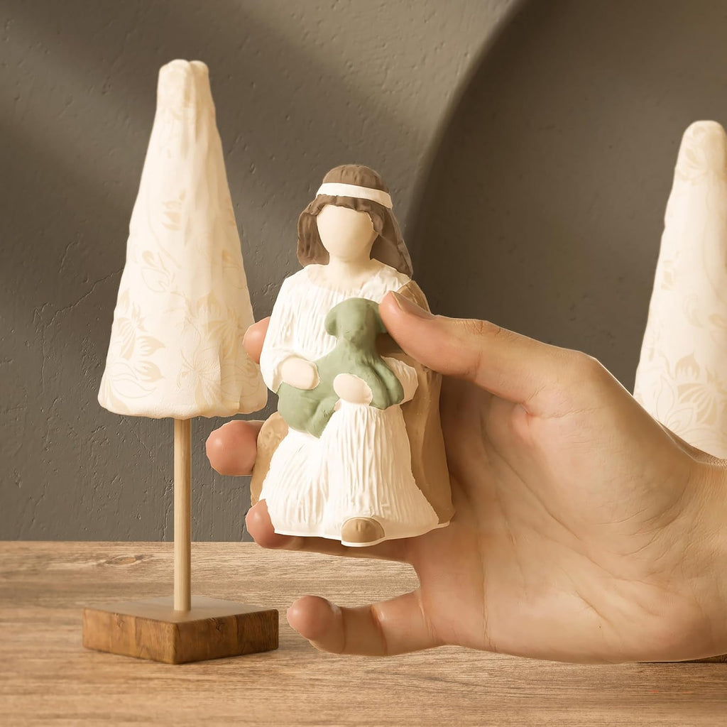 Nativity Mold Nativity Scene Mold Jesus Mold Maria Candle Mold Angel Mold Resin Casting Mold Resin Making Molds Silicone Mold for Candle Home Decorate Mold 3D Animal Mold Candle Making Mold