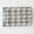 Goldfish Cracker Cutter, Stainless Steel Fish Cookie Cutters Shapes, DIY Mini Snack Crackers Mold 1 Inch, Fish-shaped Treats, 25 Cavity Cookie Stamp with Cleaning Brush