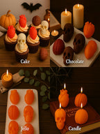 Halloween Silicone Molds & Gothic Chocolate Molds - 3D Skull, Heart, and Brain Halloween Baking Mold for DIY Cake, Chocolate, Jello, Ice Cube, Soap, Resin, and Candle Halloween Decorations