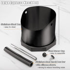 Coffee Knock Box, Large Capacity Espresso Knock Box with Non-Slip Base, Coffee Measuring Cup, Coffee Puck Knock Box Stainless Steel for Espresso Machine Coffee Grounds (Black)