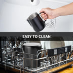 2 Pack Matte Black Milk Frothing Pitcher, 12oz/350ml & 20oz/600ml Espresso Steaming Pitcher, Stainless Steel Milk Frother Steamer Cup, Perfect for Espresso Coffee Cappuccino Latte Art