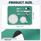 uxcell Silicone Mats for Kitchen Counter, 15.7" x 11.8" Non-Slip Countertop Protector Mat Heat Resistant Coffee Mat Waterproof Table Placemat, Green