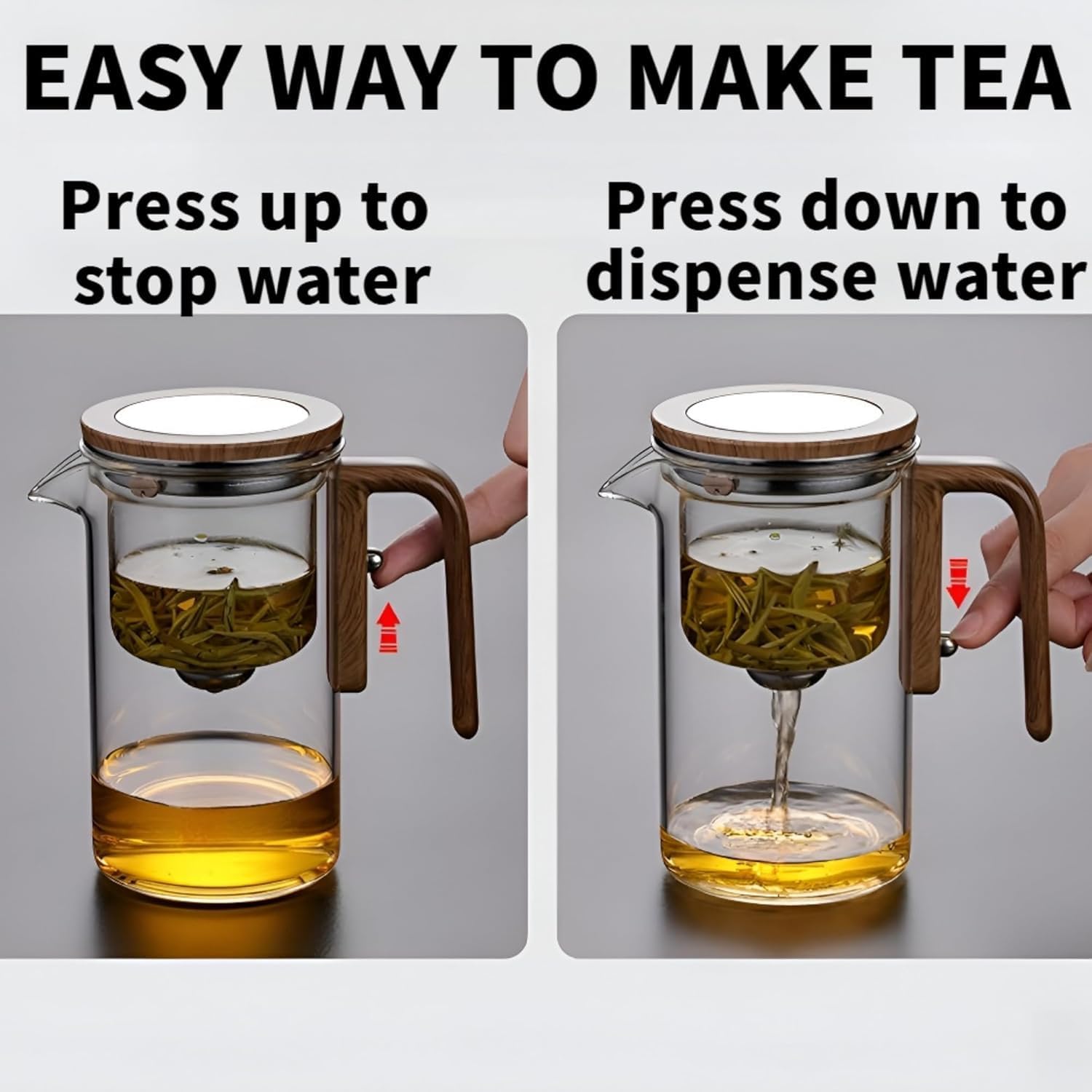 Enchanti Tea Pot, Creative Witchcraft Magic Glass Teapot, Detachable Loose Tea Glass Tea Infuser, Ideal for Tea Steeper-27oz (approx. 800 ml)