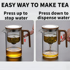 Enchanti Tea Pot, Creative Witchcraft Magic Glass Teapot, Detachable Loose Tea Glass Tea Infuser, Ideal for Tea Steeper-20oz (approx. 600 ml)(Gray)