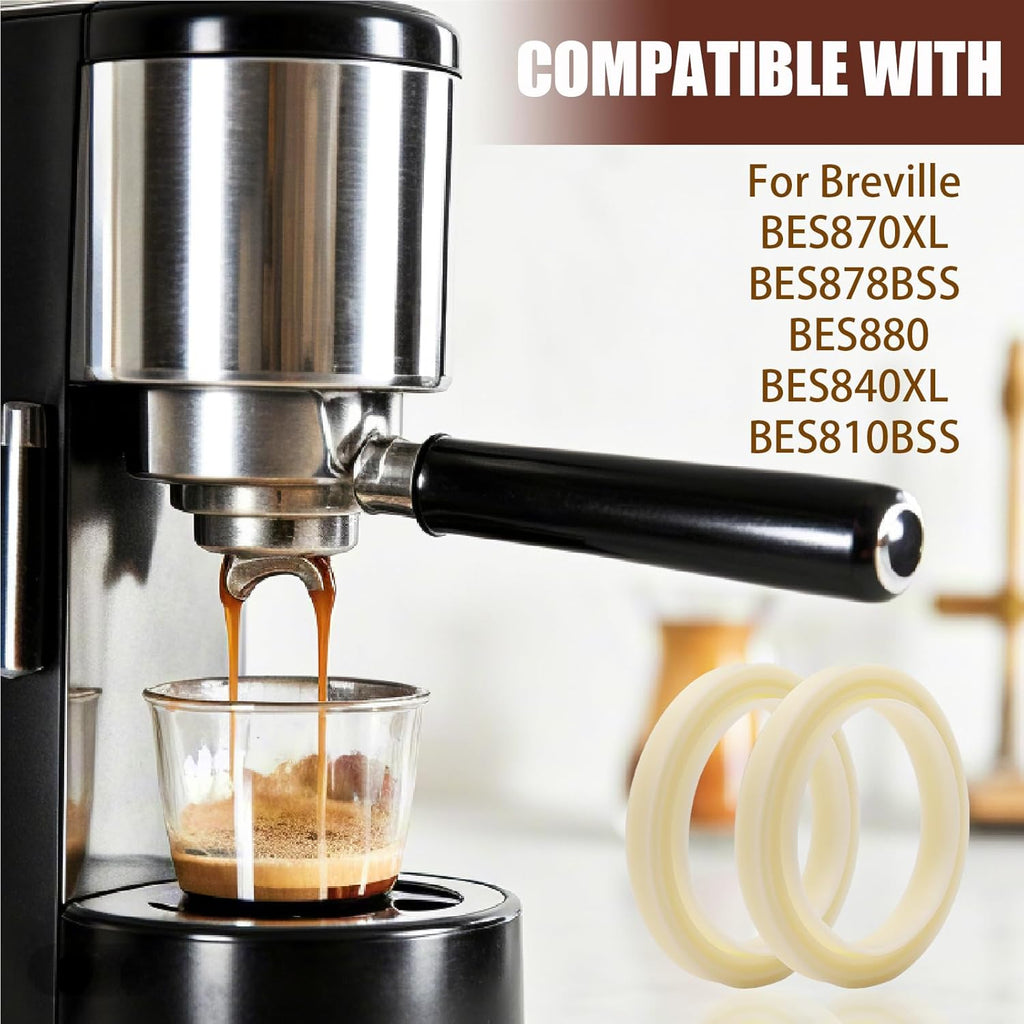Dianrui 2PCS 54mm Silicone Steam Ring for Breville Espresso Machine Accessories BES870xl/878/860/880/810/840/450/500 Espresso Accessories Grouphead Gasket Replacement Part