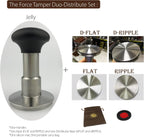 The Force Tamper Automatic Impact Coffee Tamper Adjustable Const Pressure and Autoleveling Duo-Distribute Set New (Jelly, 58.35mm)