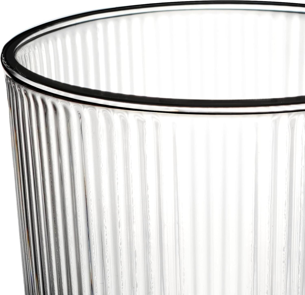 HOME & HONEY Double-Walled Insulated Glass Espresso Cups, Set of 2, 5.4oz Capacity, Fluted Borosilicate Glass