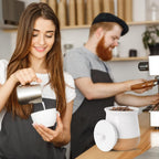 Hasense Ceramic Food Storage Container, Porcelain Kitchen Canisters with Airtight Lid, 35 OZ Coffee Canisters for Kitchen Counter, Candy Jar for Tea, Sugar, Salt and More, Farmhouse Decor, White