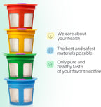 GoodCups 4 Reusable K Cups for Keurig - 4 Colors Refillable Kcups Coffee Filters for Keurig Coffee Makers