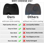 Yolococa Thick Tamper Mat Corner Tamping Pad Silicone Food Grade Non-Slip Espresso Accessory