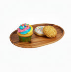 Woodard & Charles Medium Acacia Oval Tray, 8" W x 12L