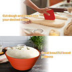 Silicone Banneton, Sourdough Bread Baskets (Set of 6, 5 Inch), Round Proofing Bread Bowls with Starter Kit, Bread Making Baking Supplies