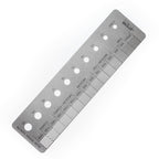 KRUVE Brewler Coffee Grind Ruler - Stainless Steel Coffee Bar Accessories for Home, Coffee Grind Size 200-1600 Microns, Green Bean Grading 11/64-20/64, 5.9 Inch Ruler, Conversion Chart, Magnetic Guide