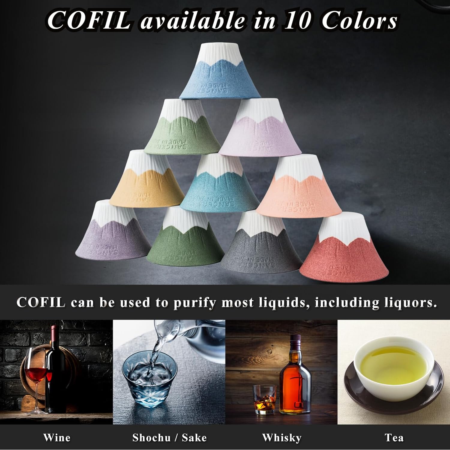 Ceramic Reusable Coffee Filter Dripper Paperless Sustinable Mt. Fuji Made in Japan (Light Green)