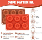 4 PCS Silicone Molds for Baking Non Stick Jello Molds with 6 Cavity Gelatin Mold for Baking Cupcakes Donuts Chocolate Muffins Brownies Jelly