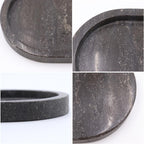 Natural Marble Tray, Oval Vanity Decorative Tray for Bathroom Counter, Countertop Stone Organizer, Catchall Tray for Kitchen, Perfume, Candles, Jewelry Dish Decorative Tray