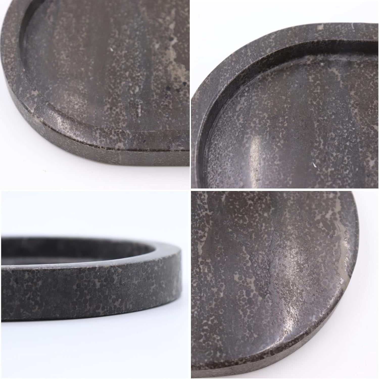 Natural Marble Tray, Oval Vanity Decorative Tray for Bathroom Counter, Countertop Stone Organizer, Catchall Tray for Kitchen, Perfume, Candles, Jewelry Dish Decorative Tray