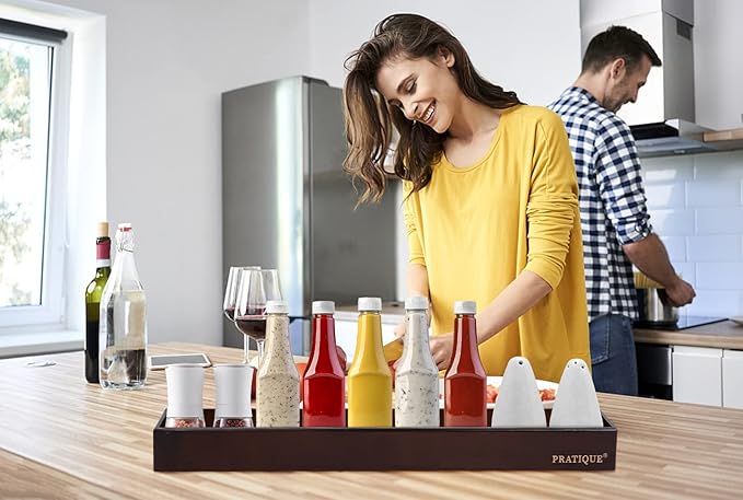 Bamboo Narrow Organizer,Kitchen Utensil Organizer Silverware Tray,Cutlery Holder, Wood Storage Box for Flatware, Makeup, Bathroom, Office Desk(20 * 3 * 2,Nut-brown)