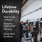 STEELPORT Bench Scraper | USA Made Premium Stainless Steel Dough Cutter & Shaper | Ideal as Bread, Pizza, Pastry Cutter | 18 Gauge Steel Blade, Tapered Oregon Maple Burl Handle | Home & Commercial Use