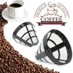 (4-Pack) No.4 Cone Reusable Replacement Coffee Maker Basket Filter Compatible with Cuisinart, Ninja Coffee Bar Brewer Filters, Fit Most 8-12 Cup Basket Drip Coffee Machine, BPA Free