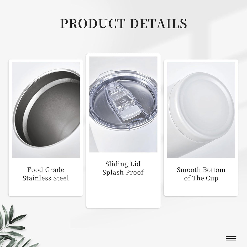 Mushroom Tumbler with Lid and Straw 20oz Coffee Tumblers Leakproof Stainless Steel Travel Mug Vacuum Insulated Cup for Iced and Hot