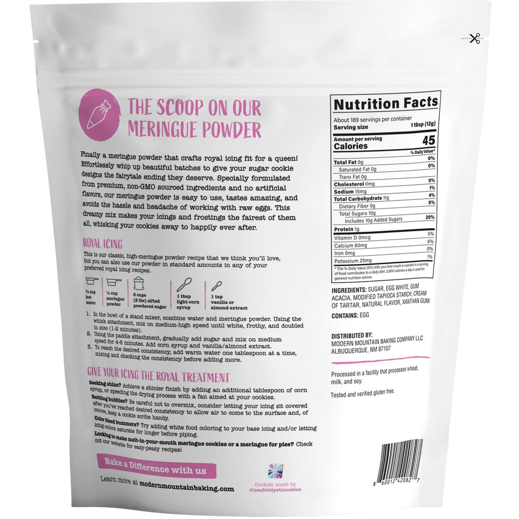 Meringue Powder (5lb) For Royal Icing, Premium Quality, High Egg White Formula, Create Incredible Royal Icing or Frosting for Sugar Cookies, Naturally Flavored, Verified Gluten Free, Non-GMO Sourced