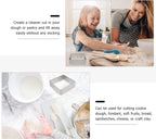 Luxshiny Stainless Steel Cake Ring Set Adjustable Square Baking Molds for Diy Desserts 5 Inch Pastry Rings for Cake Mousse and Baking