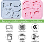 Graduation Chocolate Mold Set - Silicone Baking Molds with Cap, Gown, Champagne Flute & Diploma Phrases, Reusable Food-Grade for Commencement Cakes, Cupcakes & Party Treats - 2 Pack