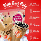 Fusion Select 5 Packs Bubble Tea Kit Extra Rich Blueberry, Raspberry Strawberry Blackberry Cherry Boba Tea Kit Drinks, Boba Tapioca Pearl, Straws, Various Tea Set Flavors