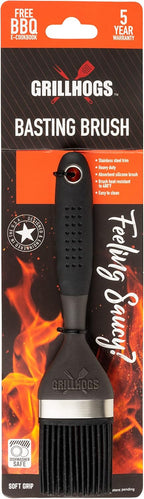 Silicone Sauce Basting Brush, Premium Soft Touch Handles, Pastry and Oil Brush & Barbecue Grilling, Dishwasher Safe & Heat Resistant, 7.5"