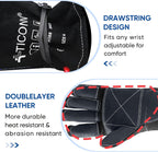 TICONN Welding Gloves, 1000°F Heat-Resistant Fireproof Leather Gloves for Welders, Stick, Forge, Mig, Tig, BBQ, Baking, Oven