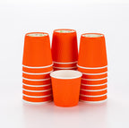 Restaurantware 4 Ounce Paper Cups, Pack of 25 Ripple Wall Disposable Cups â€“ Leakproof, Recyclable, Tangerine Insulated Hot Beverage Holders, with Matching Lids Available for Purchase Separately
