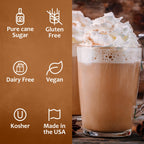 Syruvia Caramel Pecan Coffee Syrup - 25.4 fl oz. Kosher, and Gluten-Free. Ideal for Enhancing Drinks, Sodas, Shakes, Desserts, and More.