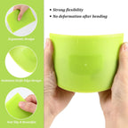 4 Piece Plastic Dough Scraper Bowl Scraper Flexible Multipurpose Food Scraper Plastic Dough Cutter for Bread Cake Dough Fondant Icing (White, Green, Yellow, Red)