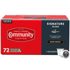 Community Coffee Signature Blend 72 Count Coffee Pods, Dark Roast, Compatible with Keurig 2.0 K-Cup Brewers, Box of 72 Pods (Pack of 1)