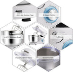 Aucma Stand Mixer,6.5-QT 660W 6-Speed Tilt-Head Food Mixer, Kitchen Electric Mixer with Dough Hook, Wire Whip & Beater (6.5QT, White)