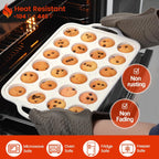 Mini Muffin Pan, Metal Reinforced Frame Mini Cupcake Pans 24 Cups Nonstick Muffin Silicone Molds with Handle for Baking Muffins, Cupcakes, Egg Bites 2 Pack