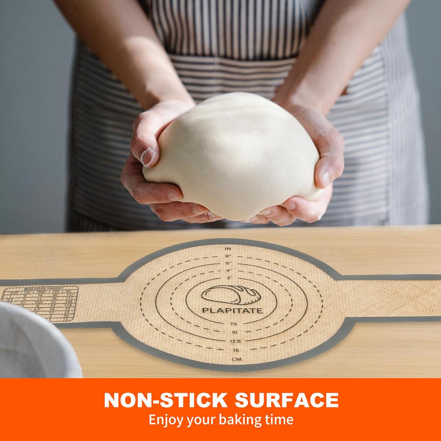 Silicone Bread Sling for Dutch Oven Liners, Non Stick 2 PCS, Easy Clean Reusable Silicone Bread Baking Mat with Long Handles, Easy to Transfer Sourdough Bread, Round