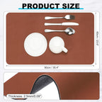 uxcell Silicone Mats for Kitchen Counter, 35.4" x 23.6" Non-Slip Countertop Protector Mat Heat Resistant Coffee Mat Waterproof Table Placemat, Brown