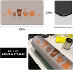 Golener Thick Coffee Maker Bar Mat Countertop,Quick dry mat,Bar Drying Mat,Coffee Bar Tray for Countertop,Coffee Nook Mat,Spill Mat
