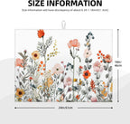 2Pcs Dish Drying Mats Faucet Mats Sets Large Size Coffee Mats Sink Faucet Mat Splash Guard for Kitchen Counter Bathroom Sink Coffee Bar Kitchen Decor (Colorful Wildflowers, 18"x24" 15" x 5.5"Set)