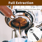 54mm Coffee Bottomless Portafilter, Compatible with Breville Barista Bes 870/878/880/876/840/810/500/450 Replacement Parts Bottomless Portafilter(Reddish brown)