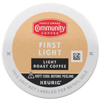 Community Coffee First Light, 12 Keurig Coffee Pods, Light Roast, Compatible with all K-Cup Brewers, 12 Count (Pack of 1)